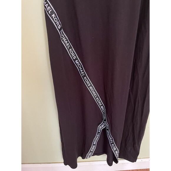 Michael Kors Black Sporty Logo Midi Cotton Sleeveless Sundress Dress Size P/XL - Picture 4 of 6